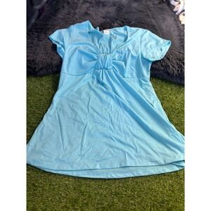 Liz in LA Top Blue Sleeveless‎ Casual Tank Tee Blouse